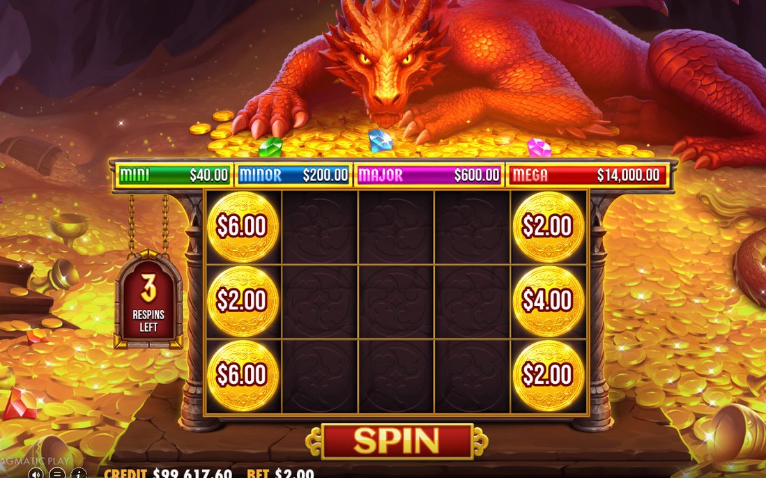 Respin Bonus grid with MONEY symbols held in place
